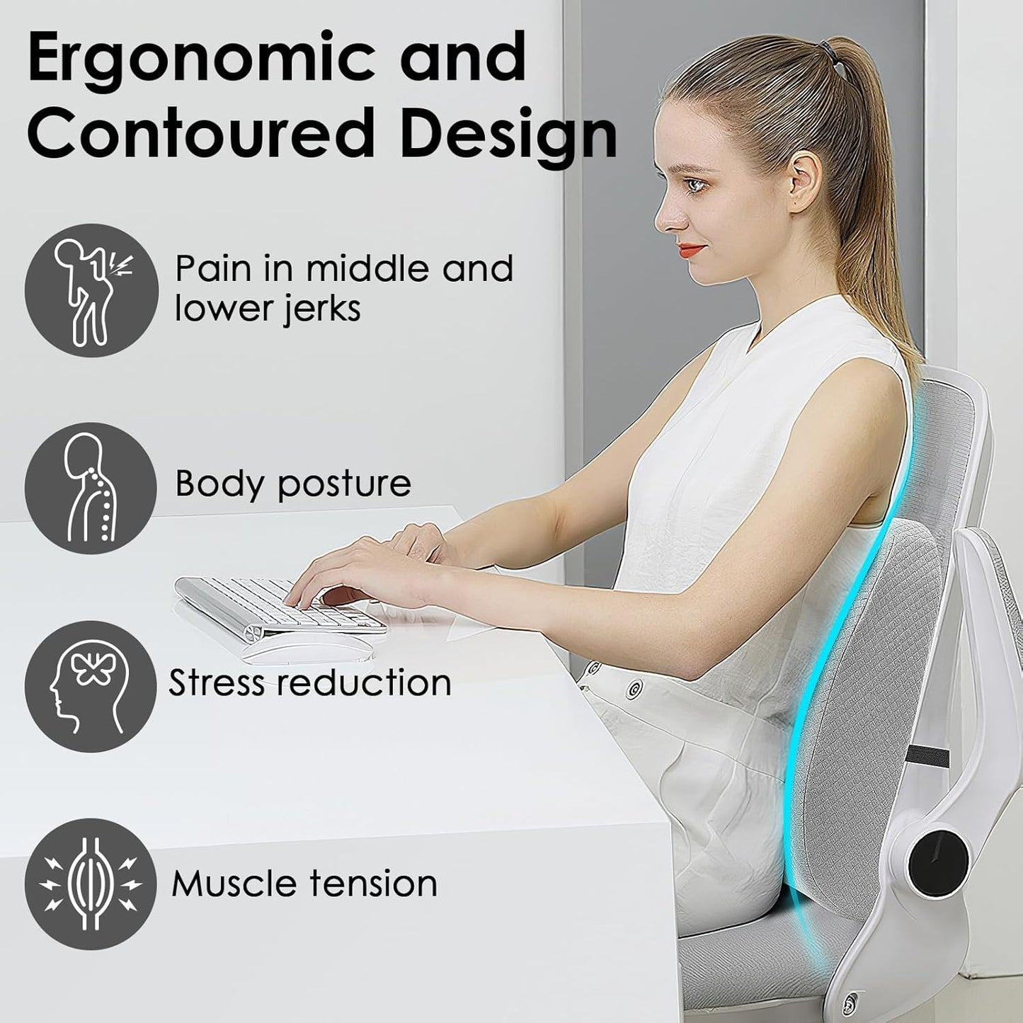 Quirlig Cuscino Lombare Auto, Supporto Lombare Auto in Memory Foam, Cuscino Lomb