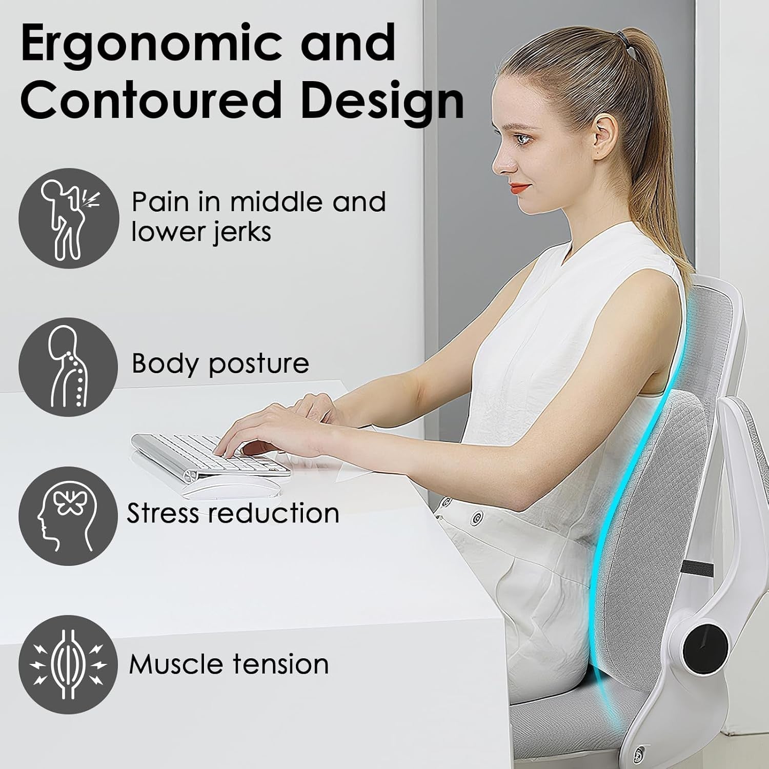 Quirlig Cuscino Lombare Auto, Supporto Lombare Auto in Memory Foam, Cuscino Lomb