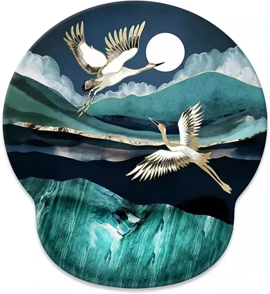 Natural Scenery Mouse Pad with Wrist Rest Comfortable Non-Slip Silicone Mouse Pad Gamer for PC Laptop Ergonomic Wrist Mouse Pad