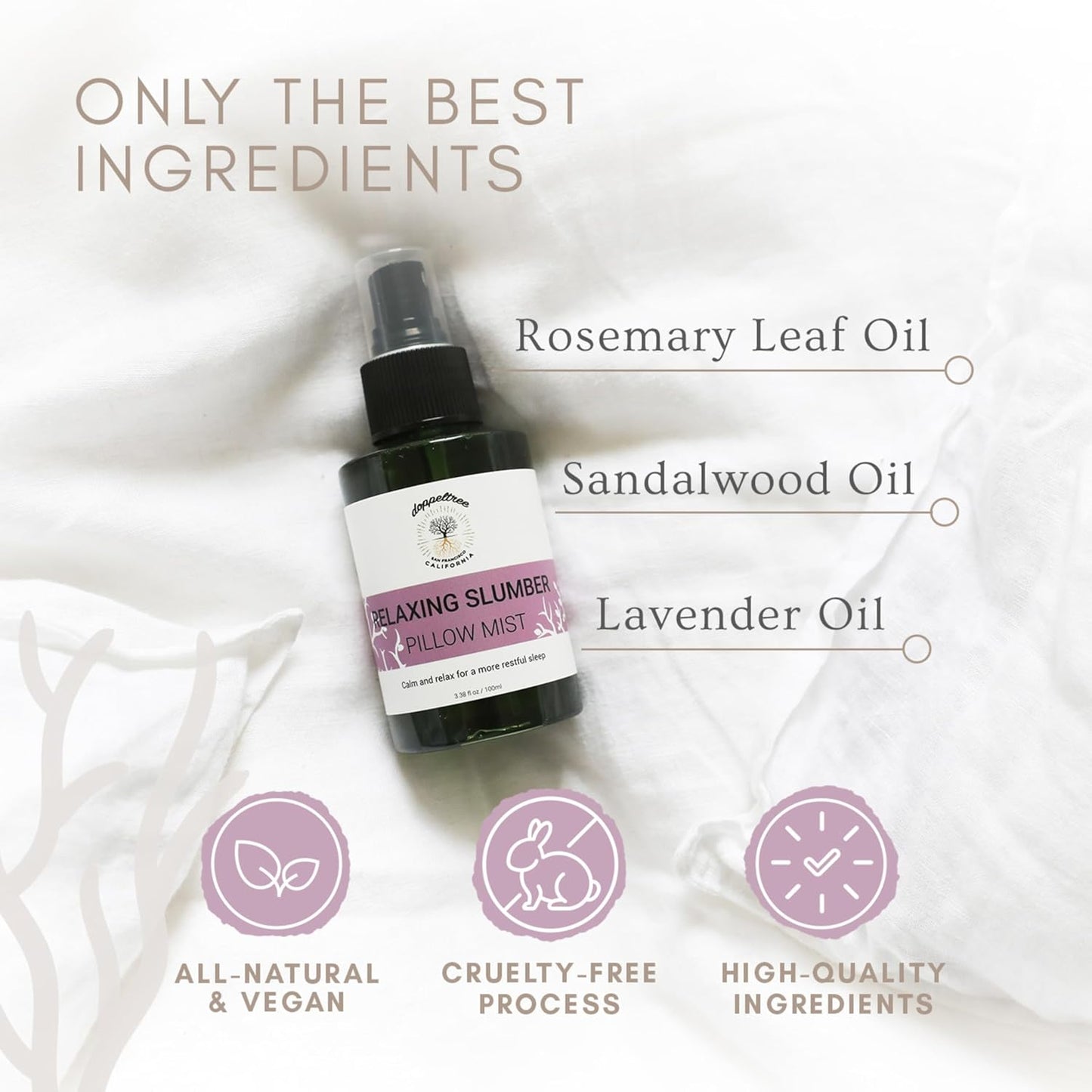 Spray Cuscino per Dormire - Spray Rilassante Tutto Naturale Alla Lavanda Realizzato Con 8 Oli Essenziali - Formulato a San Francisco