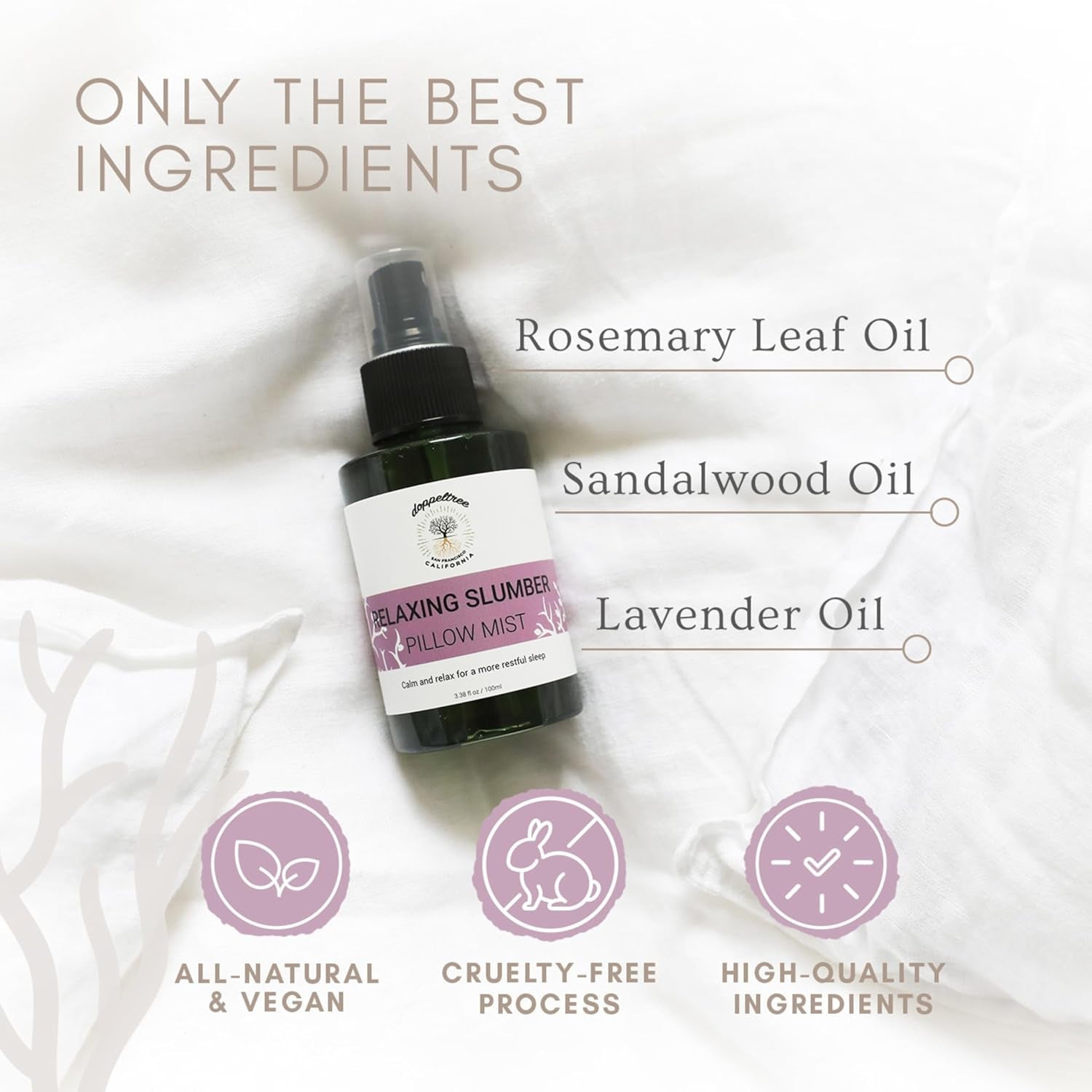 Spray Cuscino per Dormire - Spray Rilassante Tutto Naturale Alla Lavanda Realizzato Con 8 Oli Essenziali - Formulato a San Francisco