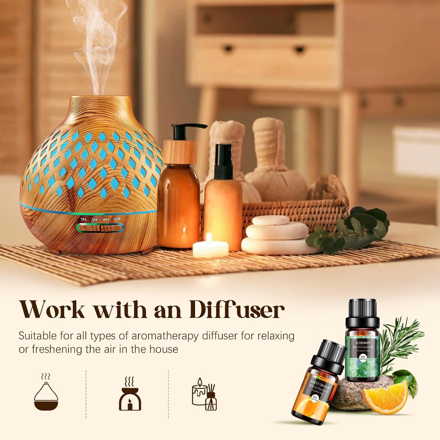 Set Di Oli Essenziali 20 X 10Ml,100% Olio Essenziale Puri E Naturali per Diffusori Umidificatore, Kit Oli Essenziali per Aromaterapia, Candele Fai Da Te, Profumate, SPA, Massaggi