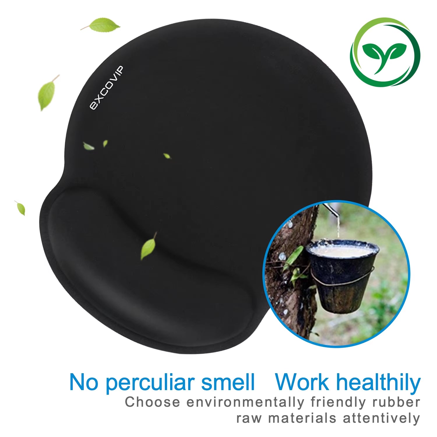 Ergonomic Mouse Pad with Wrist Support Rest Memory Foam Non-Slip Rubber Base Comfortable Mousepad for Computer Office Home