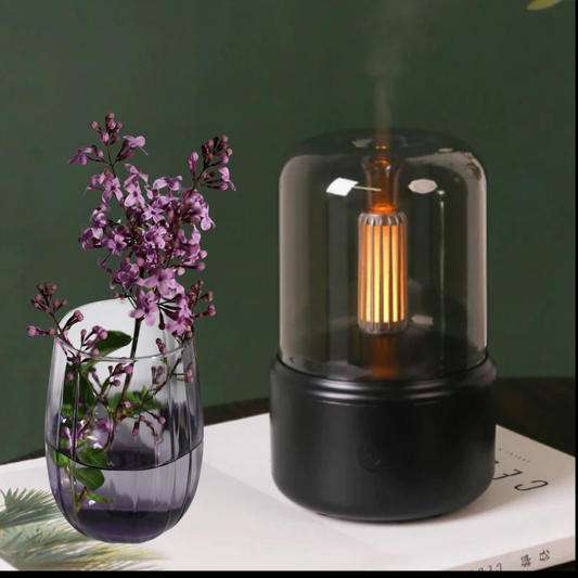 Mini Diffusore Aromaterapia USB 120ml - Umidificatore Oli Essenziali con Luce Notturna