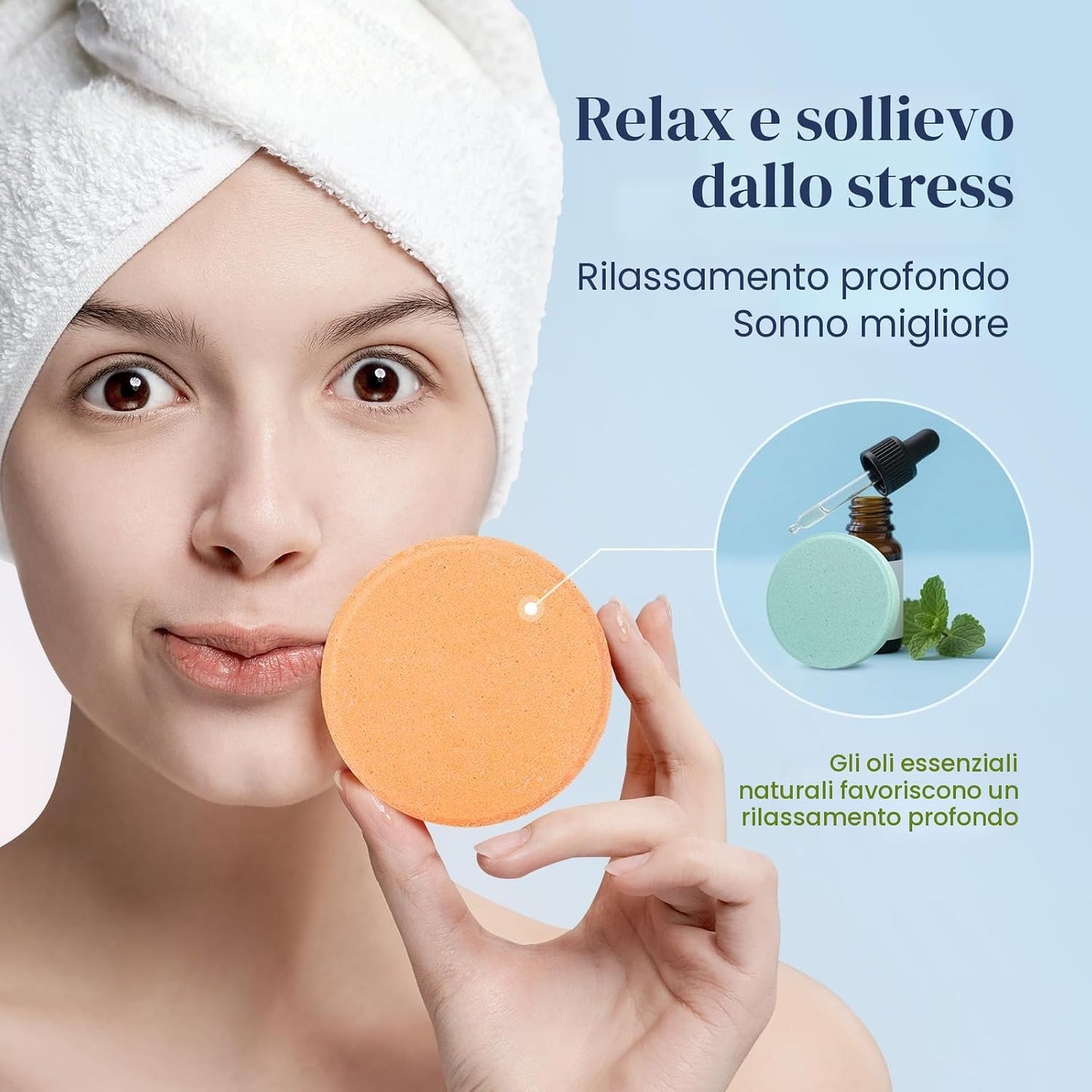 Bombe Da Bagno Aromaterapia Con Olio Essenziale, Cofanetto Regalo Donna, Regalo Festa Della Mamma, Regalo Di Compleanno per Donna (8 Pezzi)