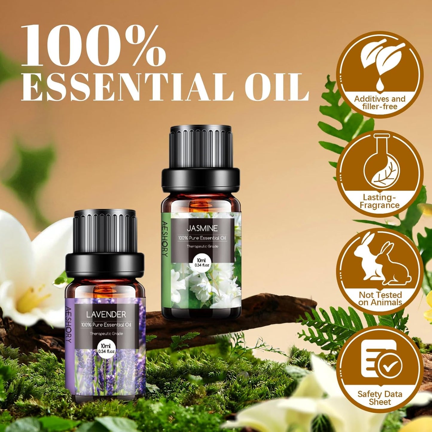 Set Di Oli Essenziali 20 X 10Ml,100% Olio Essenziale Puri E Naturali per Diffusori Umidificatore, Kit Oli Essenziali per Aromaterapia, Candele Fai Da Te, Profumate, SPA, Massaggi