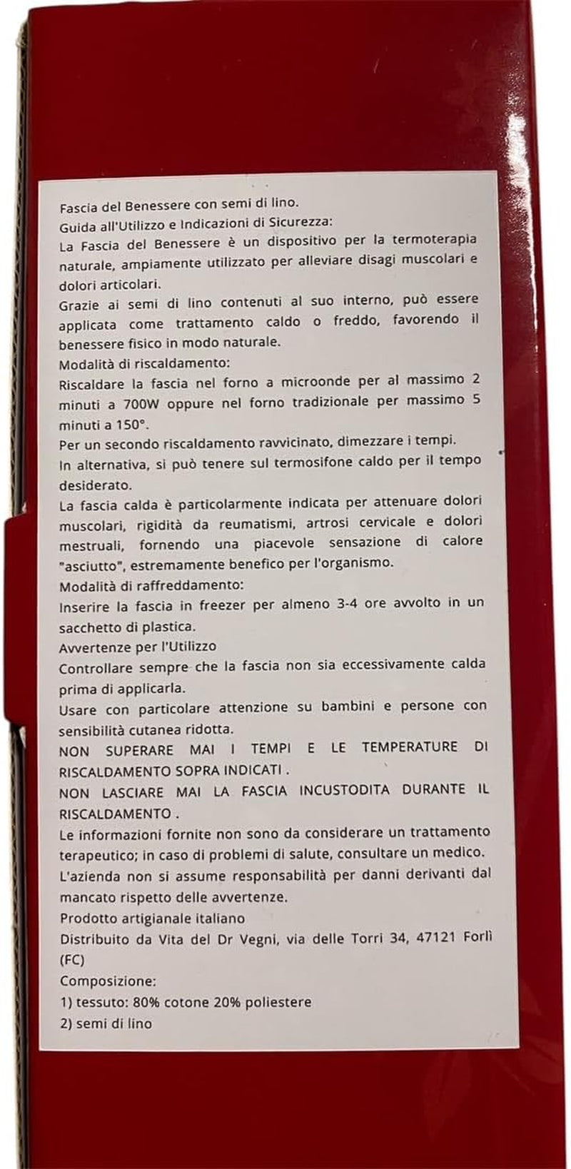 Cuscino Lungo Con Semi Di Lino Scaldacollo per Dolori Cervicale - Prodotto in Em