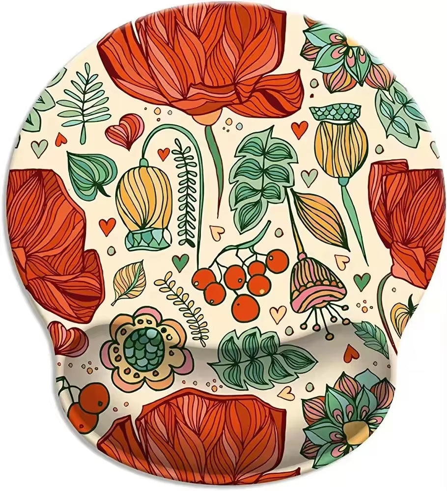 Natural Scenery Mouse Pad with Wrist Rest Comfortable Non-Slip Silicone Mouse Pad Gamer for PC Laptop Ergonomic Wrist Mouse Pad