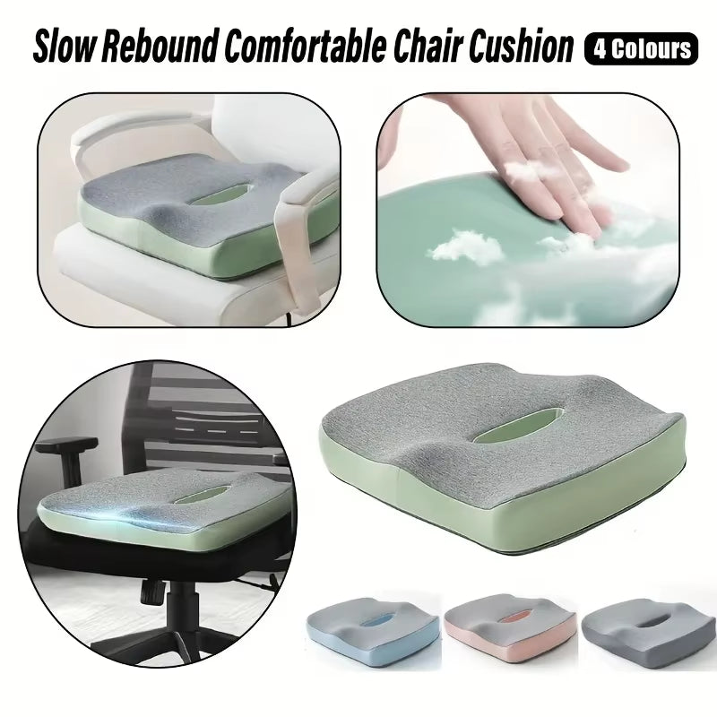 ​​【Ergonomic Office Seat Cushion】3-Zone Memory Foam Lumbar Support Pillow Breathable Posture Corrector for Car Office Wheelchair