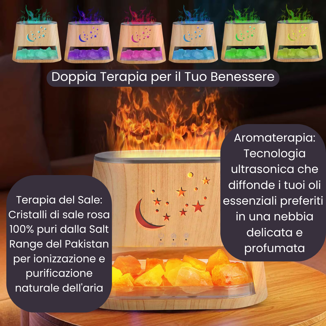 260ml Essential Oil Diffuser with Himalayan Salt Lamp | MoZen
